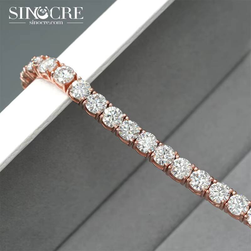 5mm Moissanite Tennis Chain Necklace Bracelets For Women Men