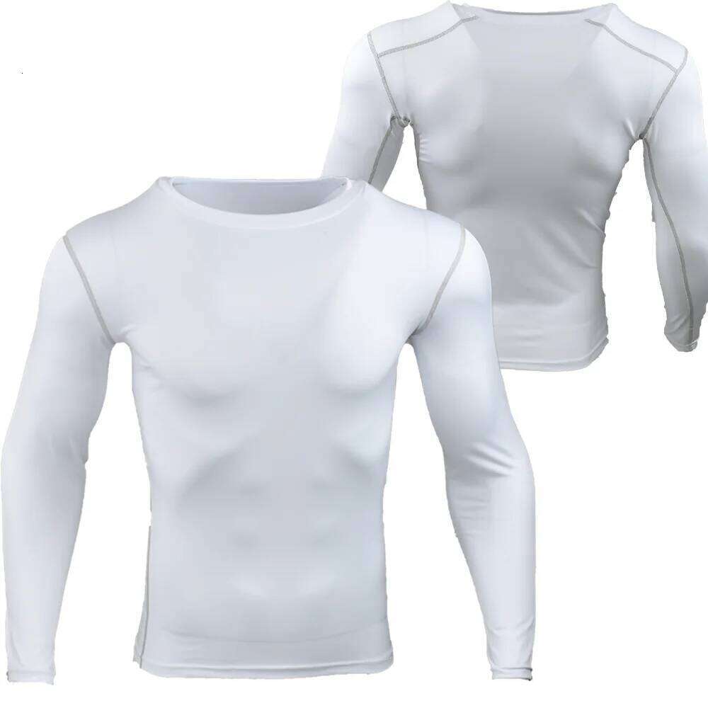 Men Compression Running T-Shirt Gym Sportswear Training Jogging Shirts Fitness Tight Long Sleeve Sport T-shirt Quick Dry Clothe 26H0306
