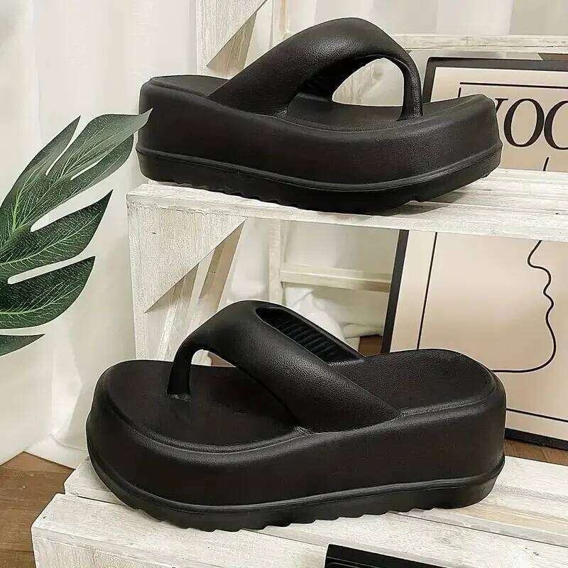 Litfun Female Summer Flats Slippers Casual Soft Thick Sole Eva Flip Flops Non-slip Beach Sandals Comfort Home Slides For Women