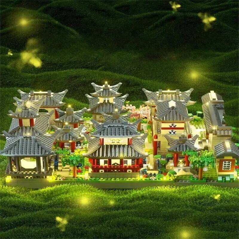 Suzhou Garden puzzle micro particle assembly type ethnic style building block toy Z260305