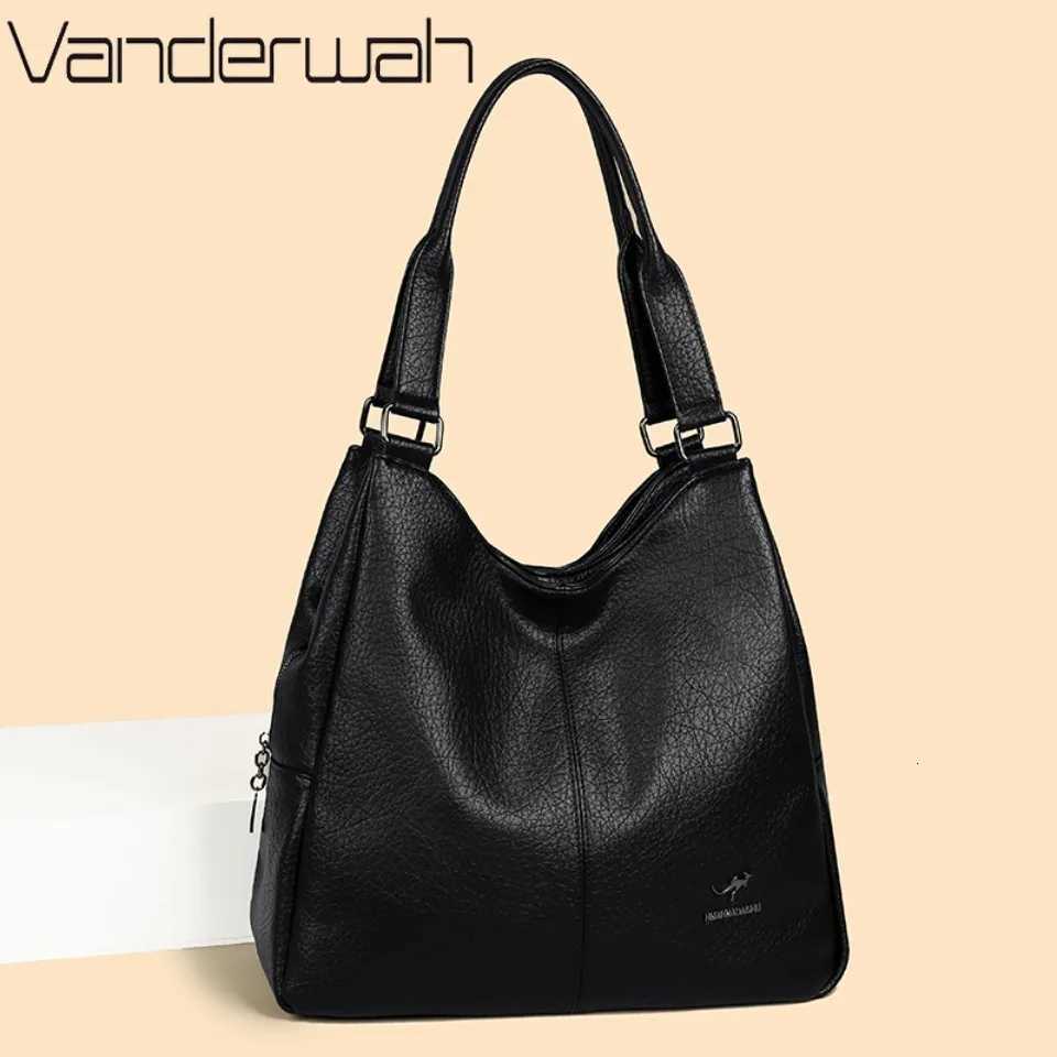 Three Layers Genuine Tote Bag Handbags for Women Mom Shoulder Hand Bag Designer Top Quality Soft Pu Leather Sac New H260306