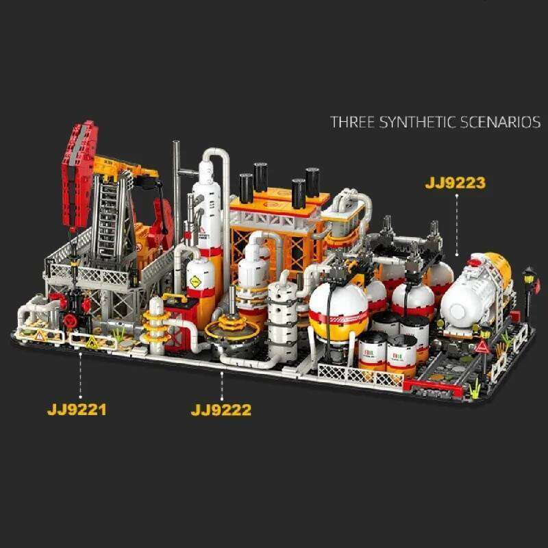 MOC Petroleum Engineering Modular Assembly Model Building Blocks Toy, Decorative Item Birthday Gift for Children 666pcs Z260306