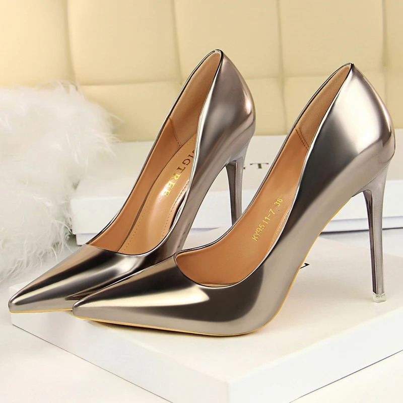 BIGTREE Shoes Classic Pumps Patent Leather Women Pumps Fashion Women Wedding Shoes High Heels Stiletto 105 Cm 75 Cm Lady Shoes 260306