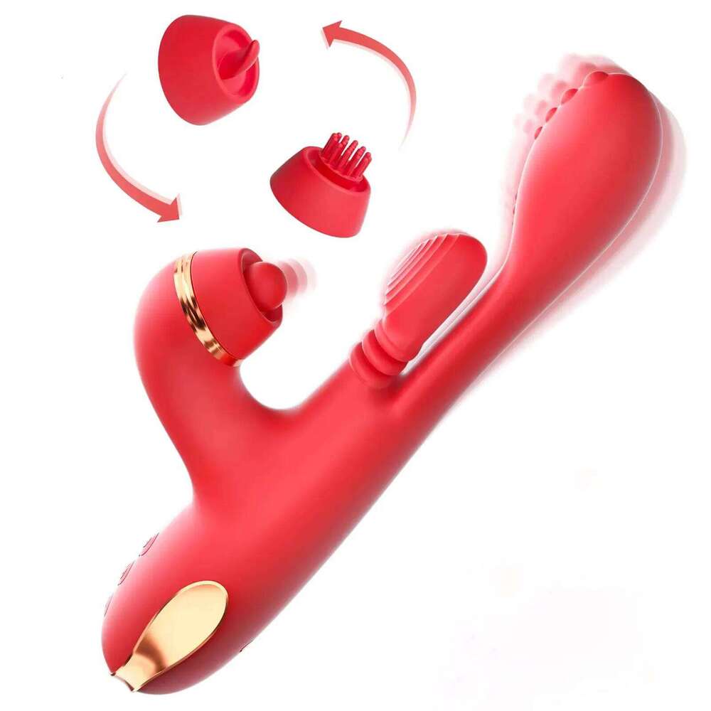 5 IN 1 Tapping Thrusting Dildo for Women G Spot Vibrator Kneading Clit Stimulator Female Masturbator Adult Sex Toys W260305