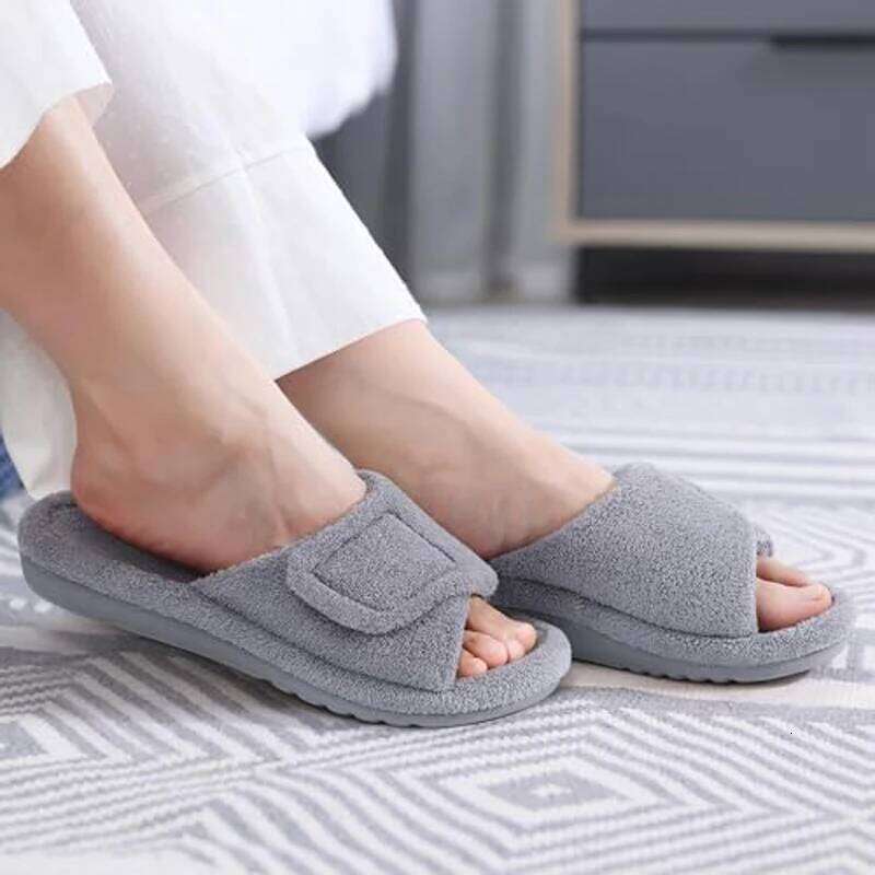 Litfun Winter Coral Fleece Women's With Arch Support Furry Warm Cozy Orthopedic Slides Slippers For Plantar Fasciitis