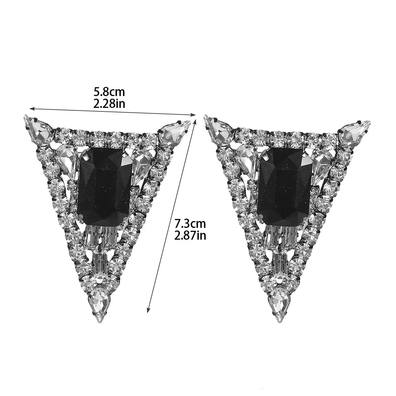 Geometry Triangle Earrings Retro Sparking Rhinestone Drop Earrings Fashion for Women Wedding Jewelry Accessories 260302