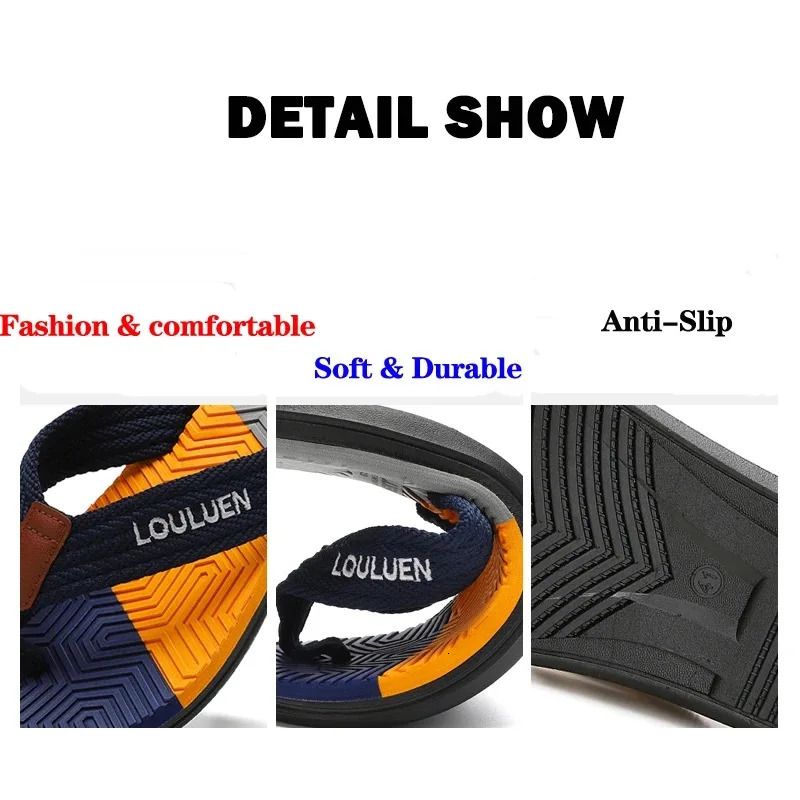 Men Flip Flops Slides Trend Summer Anti-skid Man Slippers Outdoor Light Casual Beach Male Sandals Household Slides for Men 260304