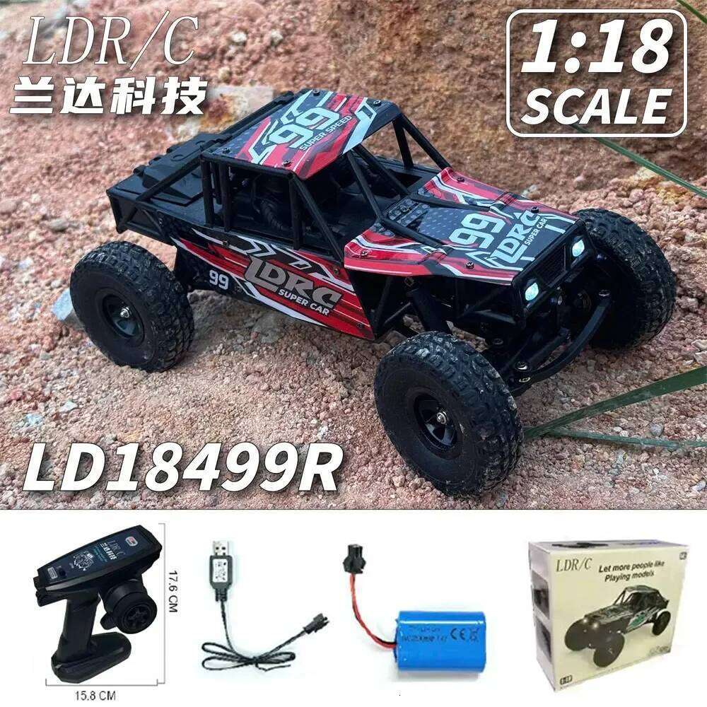 LDRC LD18499 1:18 4x4 4WD RC Remote Control Climbing Vehicle Model for Boys Gift Off-Road Capable Scale Toy Car Gifts C260305