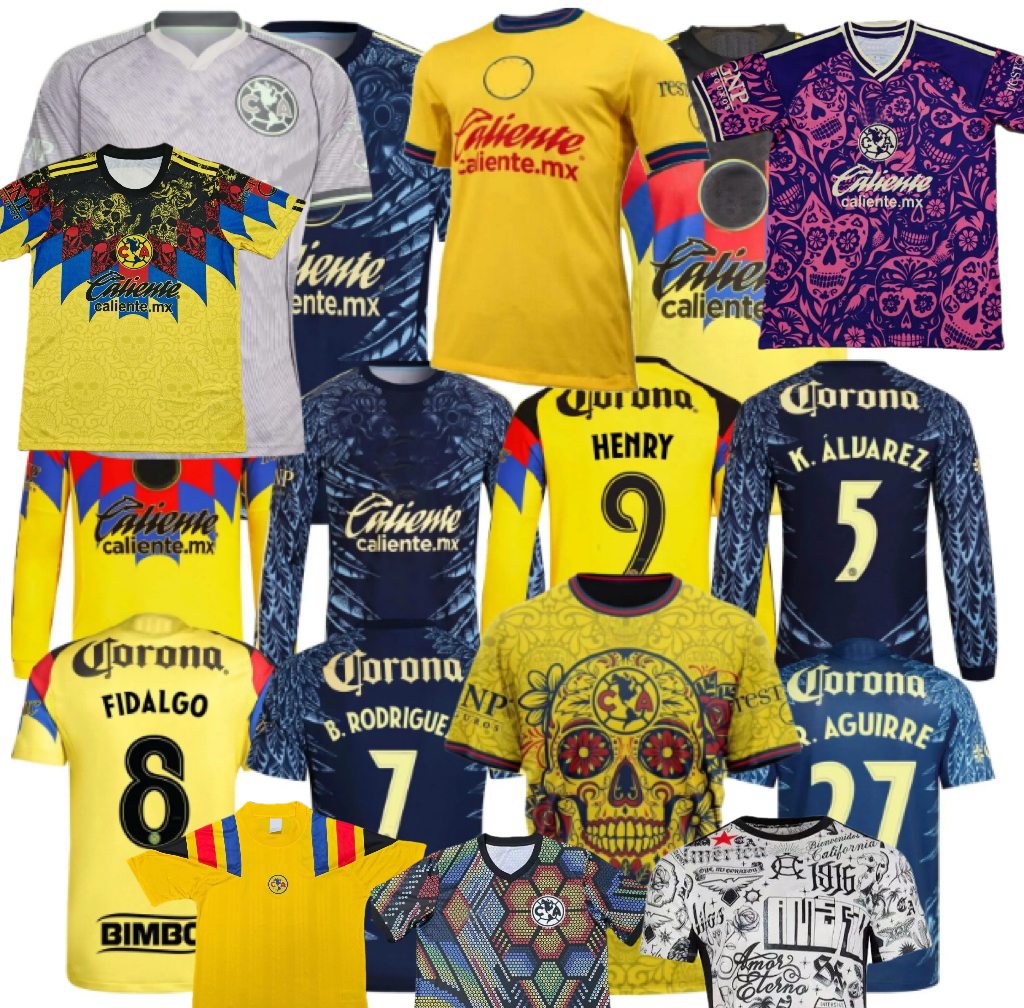 Liga MX Club America Soccer Jerseys 2024 2025 2026 K.ALVAREZ B. RODRIGUEZ D.VALDES G.OCHOA FIDALGO M.LAYUN A.ZENDEJAS MAXI 24 25 26 football men women kids shirt 3XL