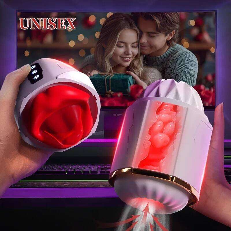 Yeain Men Automatic Masturbation Cup Adult Sex Toy Tongue Licking Sucking Vibrating Penis Trainer Heated Masturbator for Male W260305