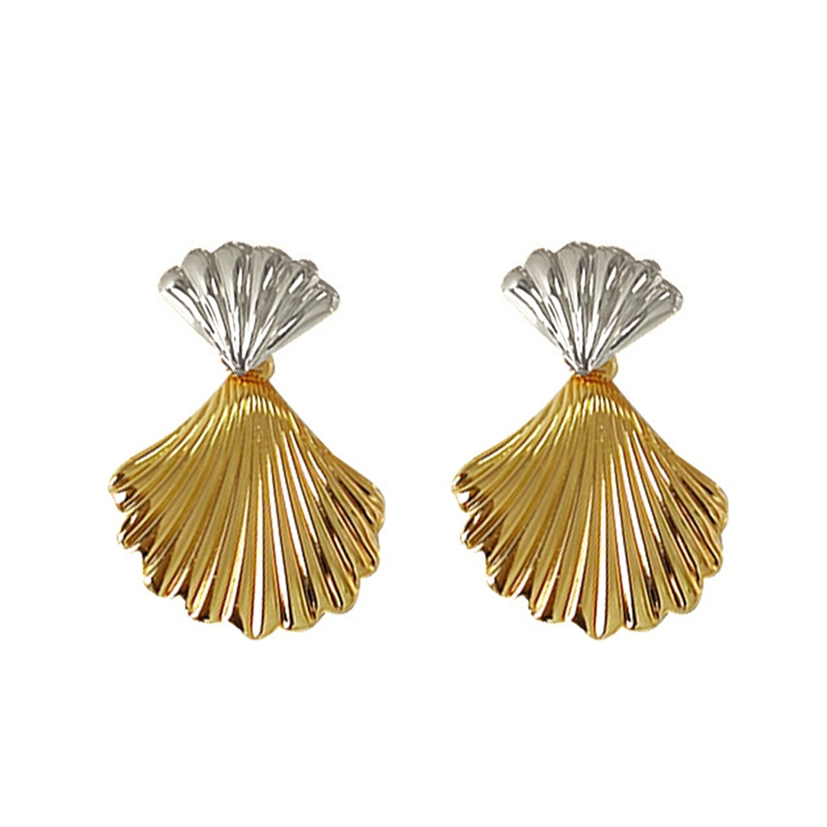 Sophisticated Nautical Earrings Featuring Artisanal Metal Oyster Design