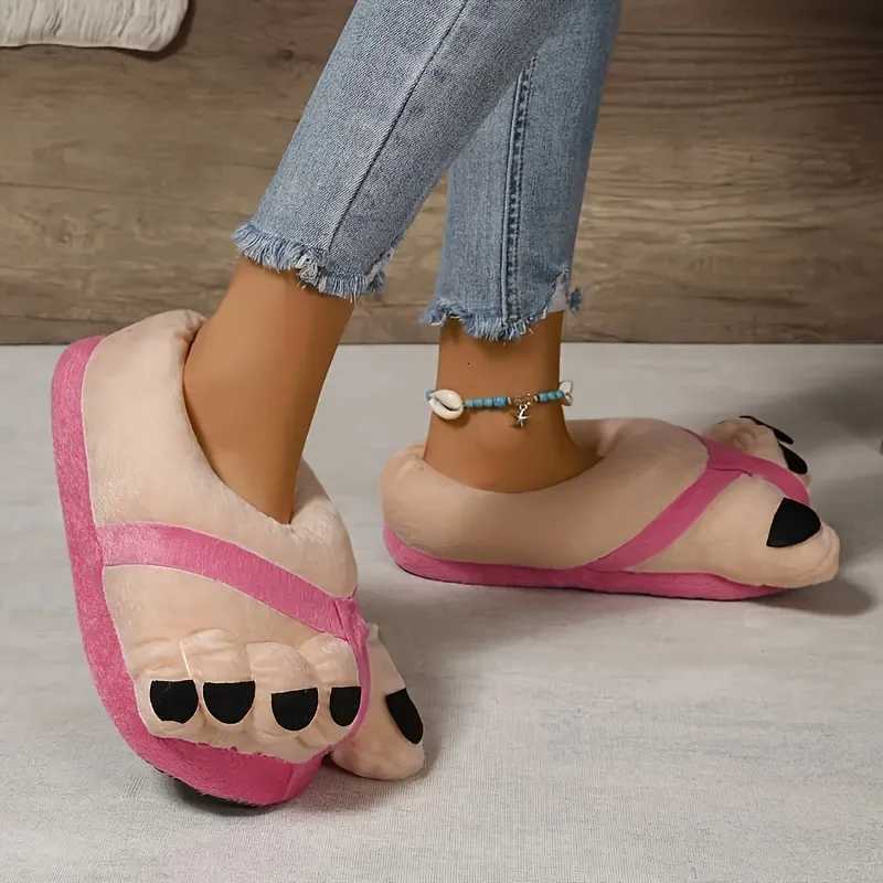 Novelty Slippers Comfortable Indoor Plush Warm Home Shoes Casual and Interesting Home Shoes Funny Big Foot Slippers S260305