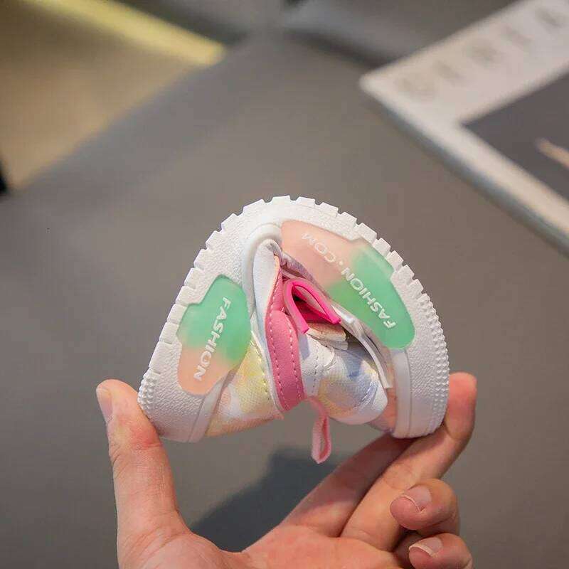 Girls Sneakers Children's Casual Sneaker Fashion Candy Color Kids Sports for Girl High Top Tennis Skate Shoes Toddlers 26Y0304