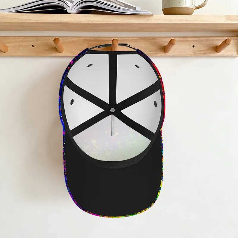 Colorful Splatter Print Snapback Baseball Cap Adjustable Hat Suitable for Travel Casual Wear Gifts Lightweight Comfortable Hat S260306