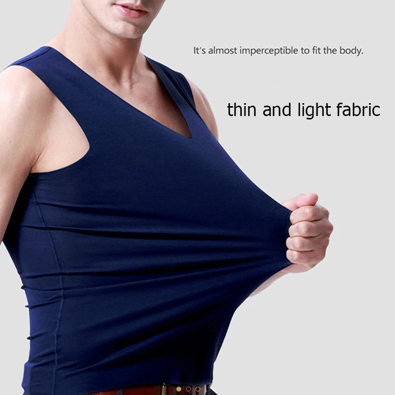 Silk Tank Tops Seamless Mens Vest Sleeveless Sport Bodysuit Vest For Men Clothing Plain Casual Summer Tank Undershirts Cool Gym 260306