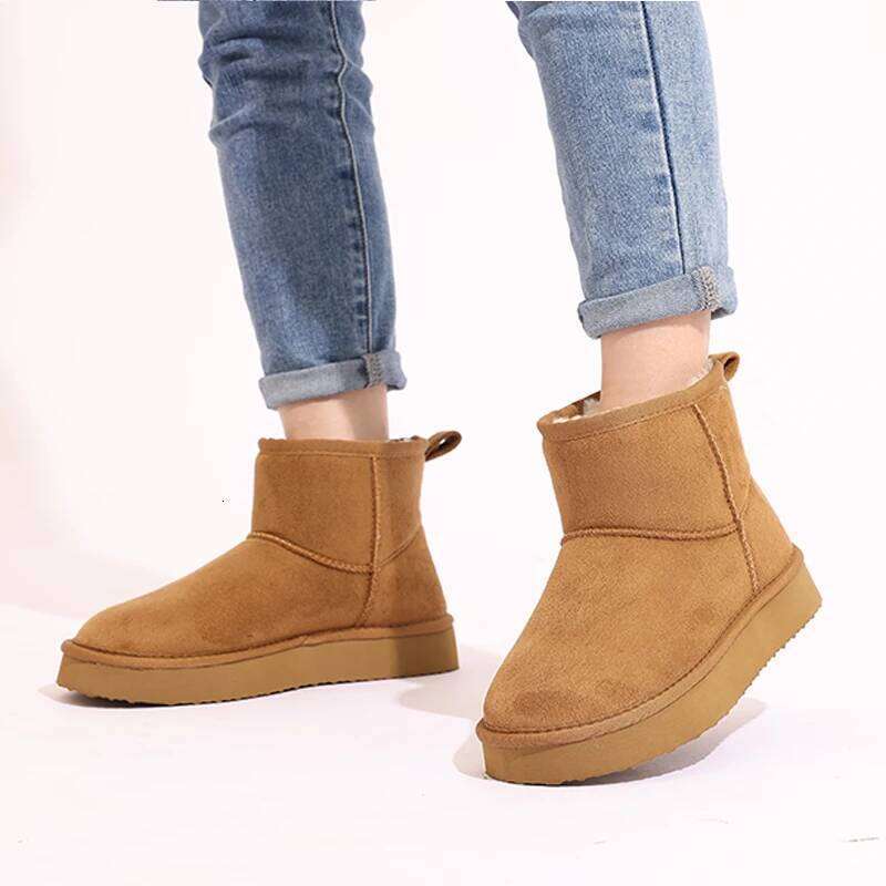 Litfun Women's Classic Winter Warm Comfy Flat Furry Outdoor Non-slip Fluffy Snow Boots Female Home Cotton Shoes