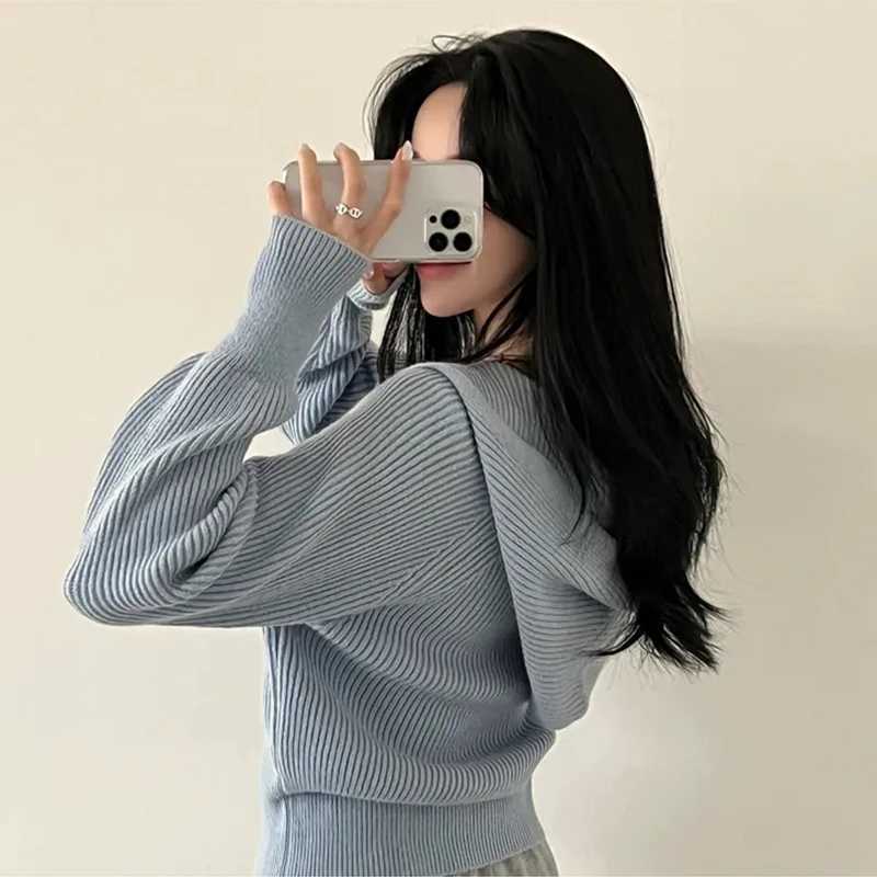 Hooded Knit Cardigan for Women Long Sleeve Fuzzy Zip Up Knit Crop Sweater Jacket Fall Winter Teen-girl Y2K Acubi Outfit M260306