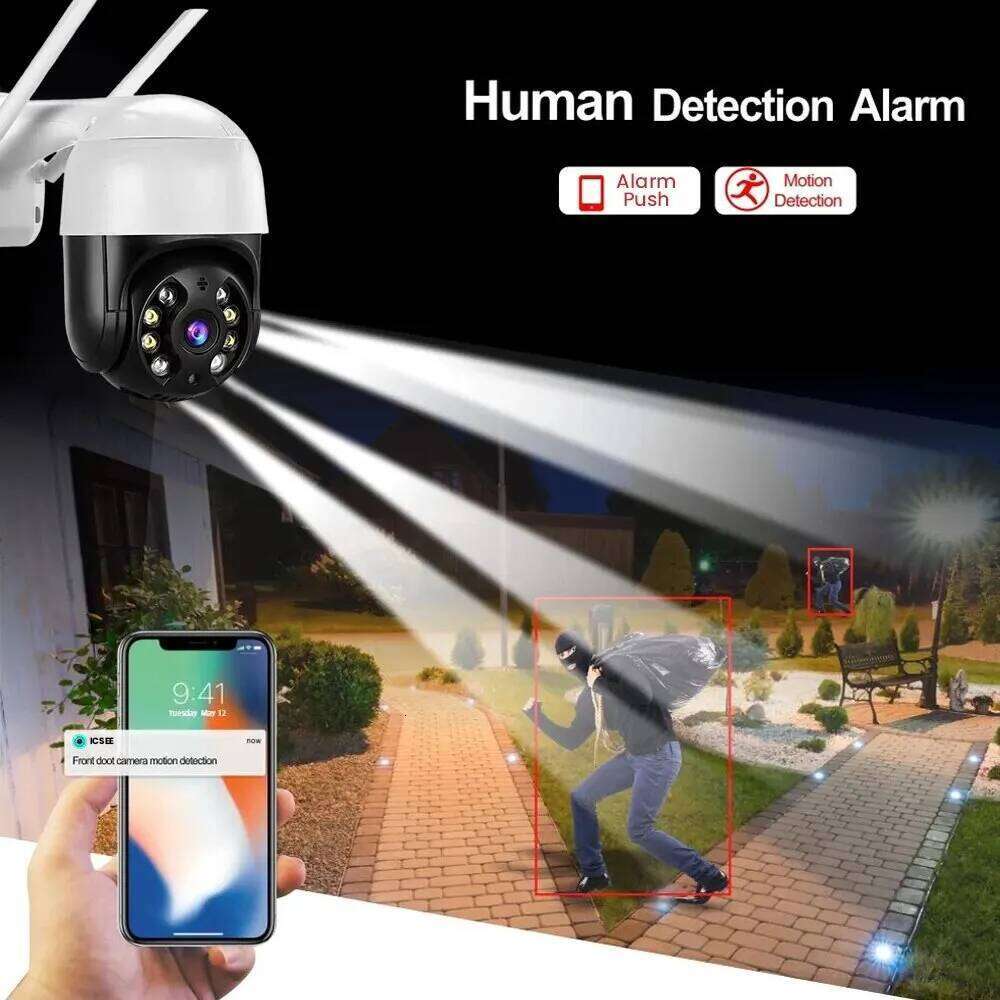 RDV 4K 8MP PTZ Wifi IP Outdoor 4X Digital Zoom AI Human Detect Wireless H.265 P2P Audio 1080P 5MP Security CCTV Camera 26W0306