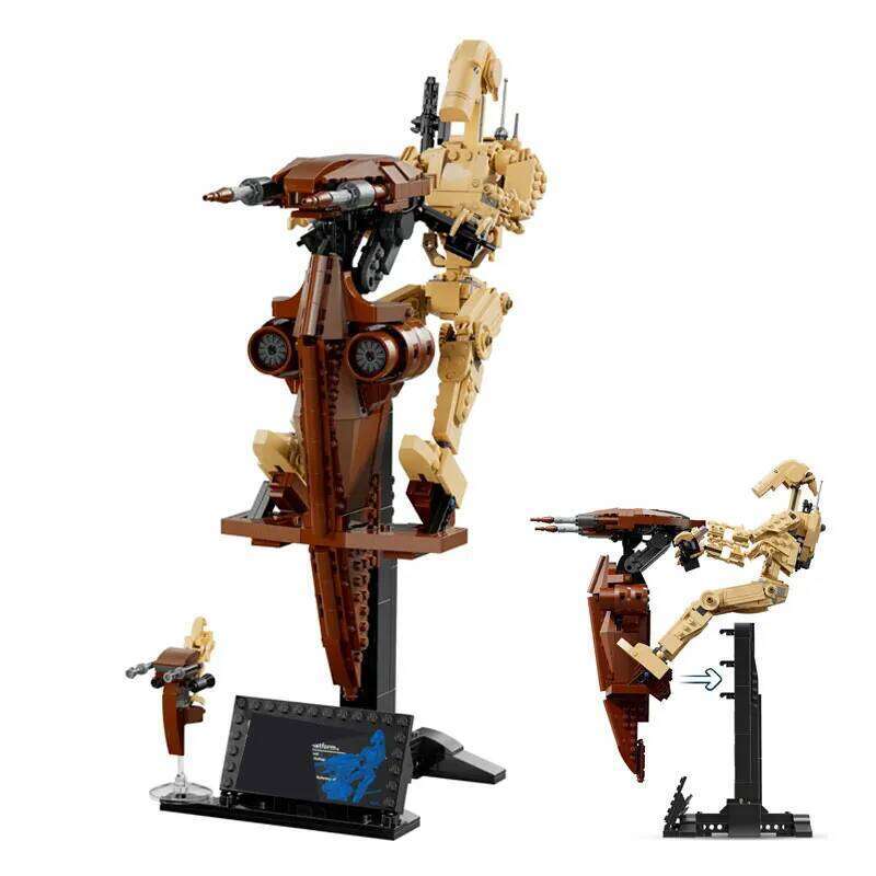1088PCS Creative Battle Droid with STAP Building Blocks With Figure MOC Assemble Bricks Toy Gift For Children Adult Z260305