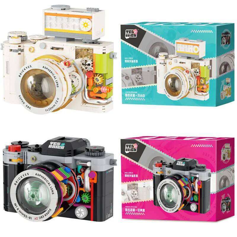 Creative Building Blocks Mechanical Universe Retro Camera Assembled Handmade Model Ornaments DIY Educational Leisure Toys Z260306