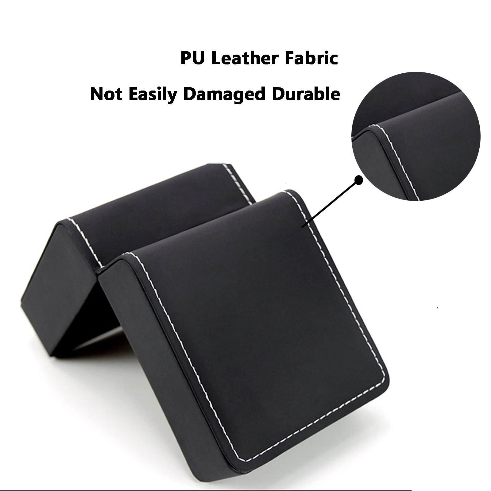 Black Single Watch Gift Box with Pillow PU Leather Wristwatch Display Case Organizer for Men 260304