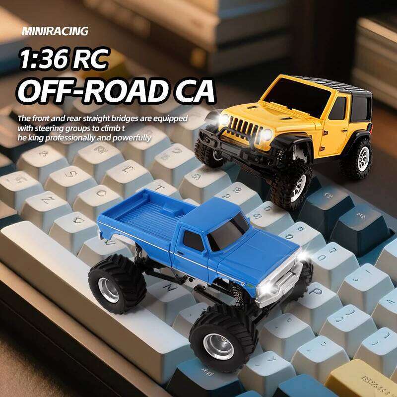 1/36 Crawler 4WD Mini Radio Off-road Vehicles Light System RC Car Remote Control RTR Hobby Model Gift C260305