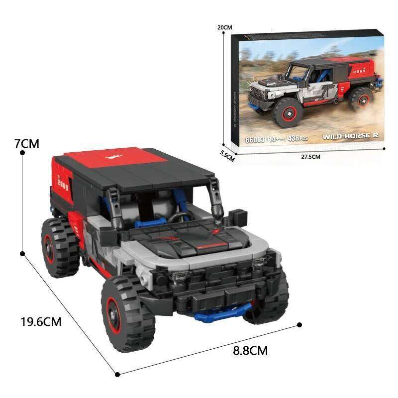 438PCS Off Road Rally Car Building Blocks City SUV Racing Vehicle Model MOC Bricks Educational DIY Toys For Kids Holiday Gifts Z260305