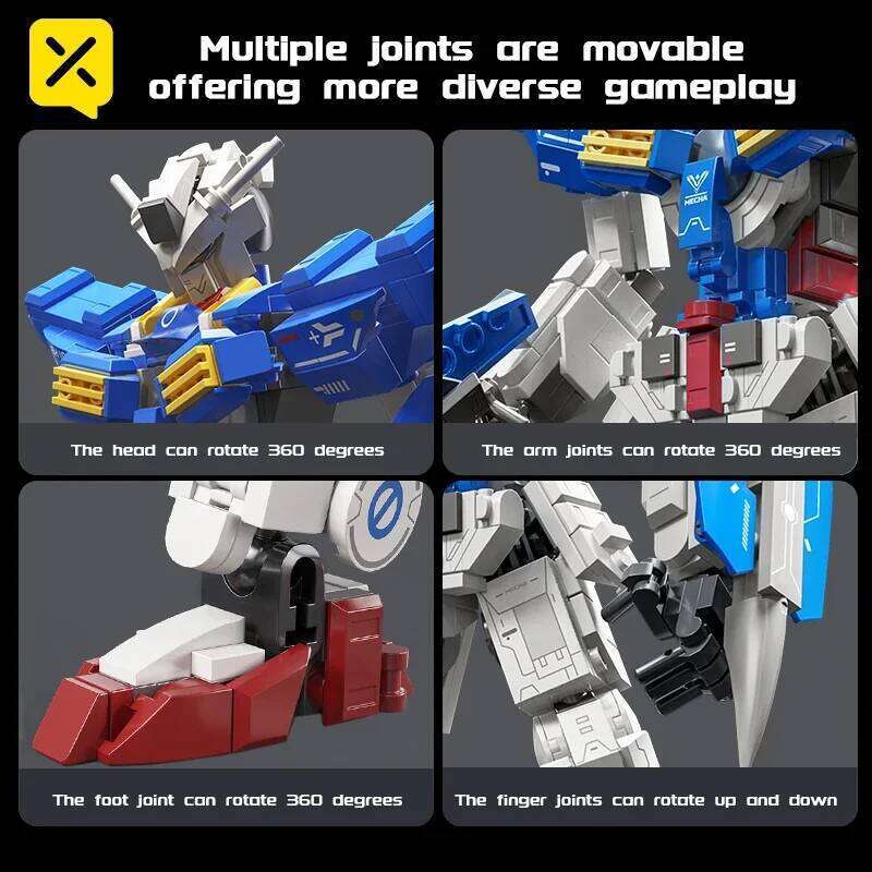 DIY Mecha Building Blocks Set Movable Joints Assemble Action Figure Collectible Model Construction Assembly Toy Gift Kids Adults Z260305