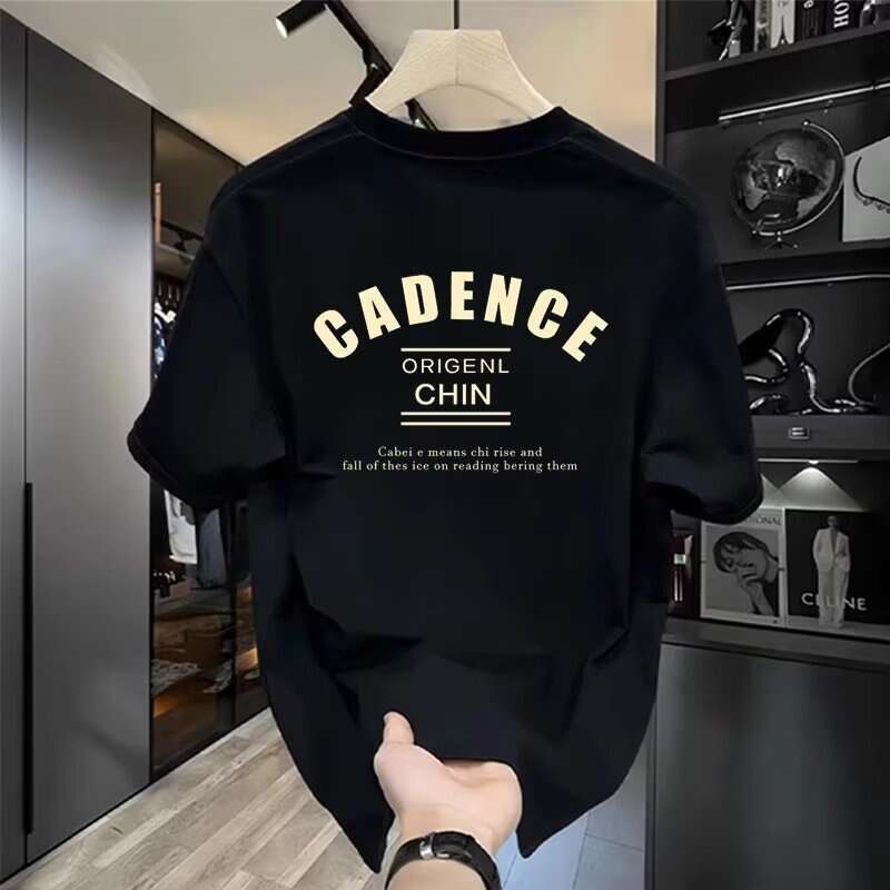 New style short-sleeved t-shirt for men, loose and breathable, unisex, fashionable, versatile, trendy, age-reducing, casual, slimming top