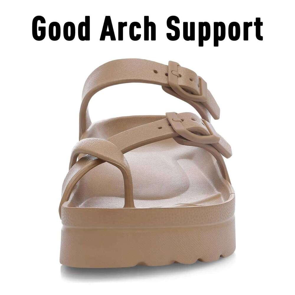 Litfun Summer New Clogs Sandals For Women Fashion Outdoor Antiskid Beach Slippers With Adjudtable Buckle Orthopedic House Slides