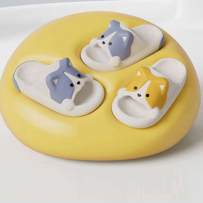 Litfun Summer Slippers Non-slip Breathable Bathroom Ladies Cute Cartoon Dog Slides EVA Soft Sole Women's Sandals