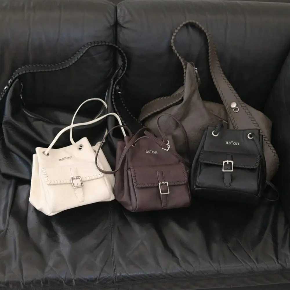 Versatile Pocket Bag Drawstring Shoulder Strap Adjustable Crossbody Bag Women Minimalist Design Large Capacity Wear-Resistant H260306