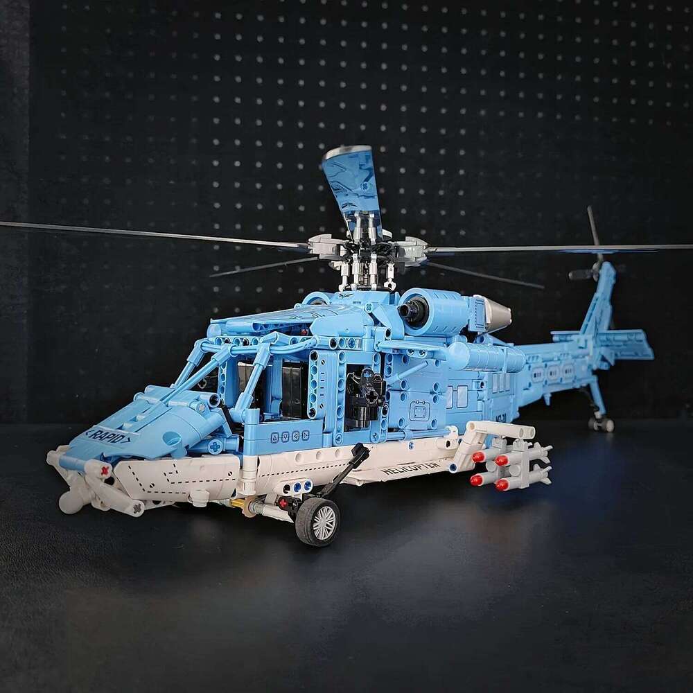 Technology Armed Helicopter Building Air Forces Model Airplane Blocks Set Educational Toys For Boys Gifts Z260306