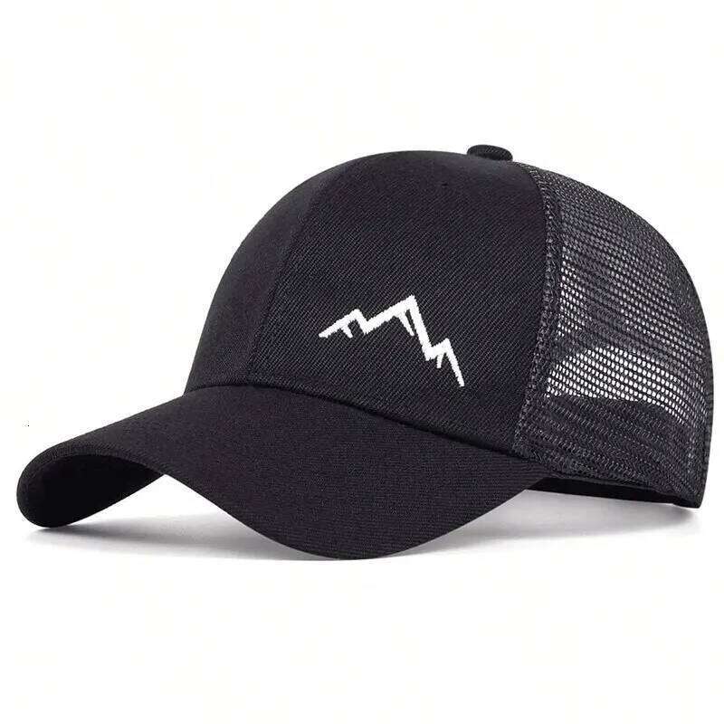 Unisex Mountain Range Embroidery Baseball Net Caps Spring and Summer Outdoor Adjustable Casual Hats Sunscreen Hat Y260304