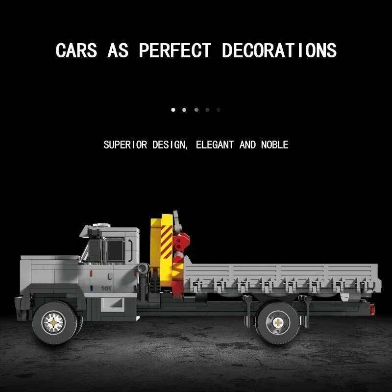 349PCS Truck-Mounted Crane Transport Car Building Blocks City Engineering Vehicle Truck Model Bricks Kids DIY Toys Holiday Gifts Z260305