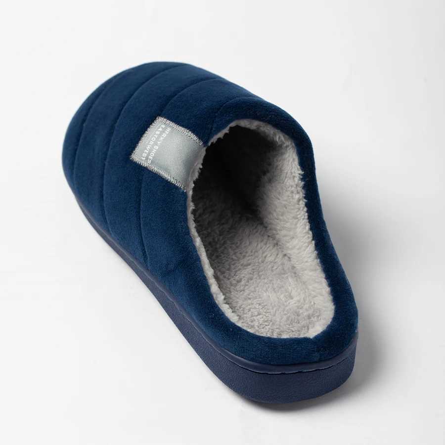Large Size MenS Cotton Shones Winter Casual Warm Plush Women Men Special Indoor Slippers Couples Non-Slip Stripe Slide Slipper S260305