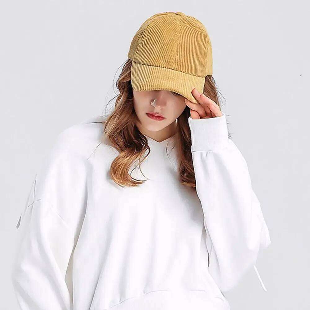 Unisex Corduroy Baseball Adjustable Sun Hat Hip Hop Cap Men Y260304