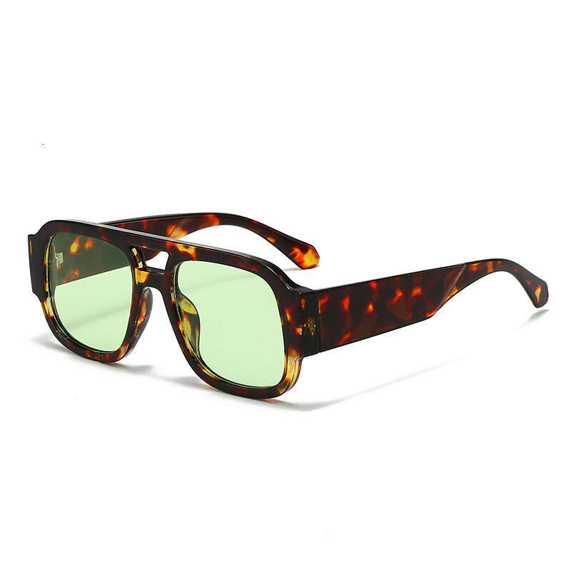 New Fashion Casual Double Bridge Sunglasses Unisex Outdoor Sports Sun Protection Personality European And American Style Liuyuemoshang