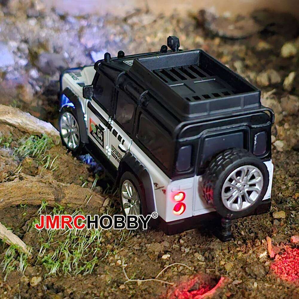 1:64 Metal Alloy Proportional Remote Control Vehicle Model 2.4GHz Mini Simulation RC Car With Trailer C260305