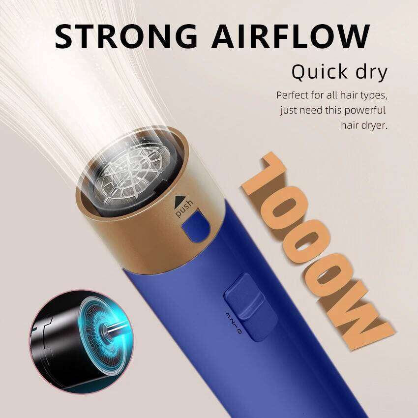 6 in 1 Dryer Detachable Airflow Comb Curler Straightening Brush Heat Control Styler for Smooth Hair 26Y0306