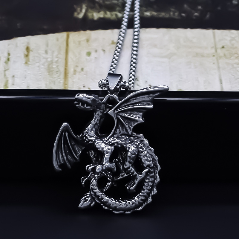 Necklace New Pendant Necklace: Dragon Pendant Necklace, Punk-Style Necklace For Men, Versatile Street Accessory Necklace
