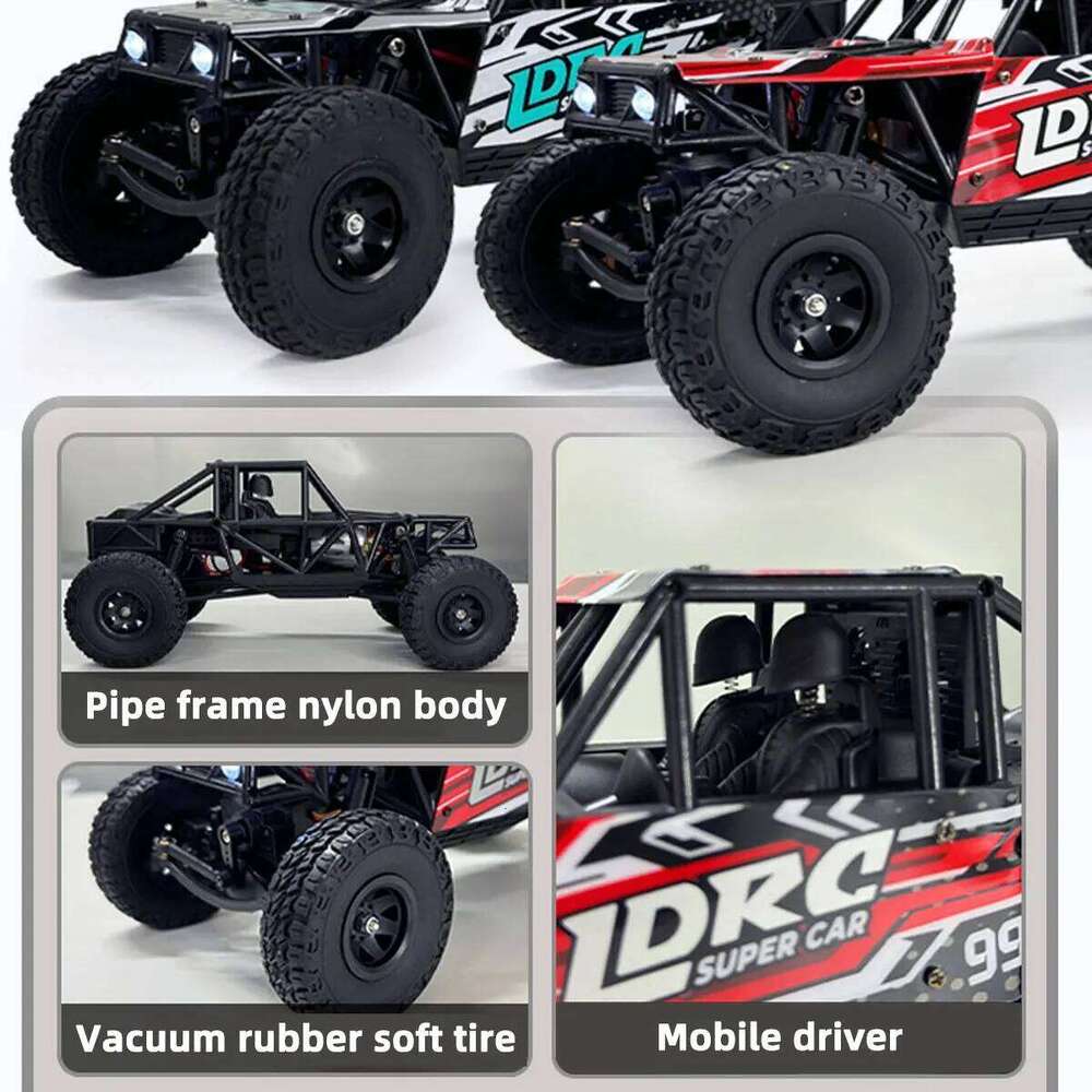 LDRC LD18499 1:18 44 RC 2.4G Full Scale 4WD Remote Control Climbing Vehicle Car Model Toys for Boys Christmas Gifts C260305