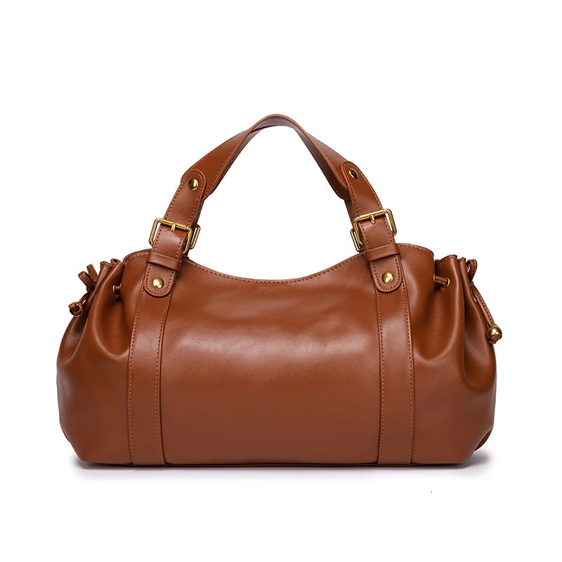 2026 Womens Bag Boston Solid Color Simple Handbag Working Shoulder Crossbody Tote Soft 260228