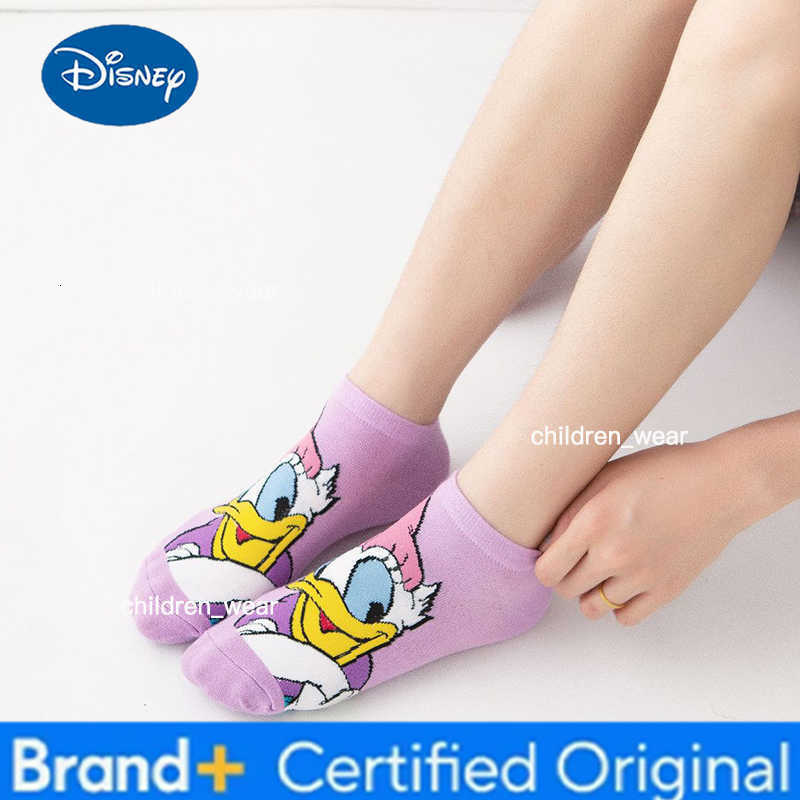 Disney Women 1pair Boat Socks Mickey Mouse Cute Cartoon Japanese Korean Sweet Cotton Socks Spring and Summer Short Tube Socks H260306