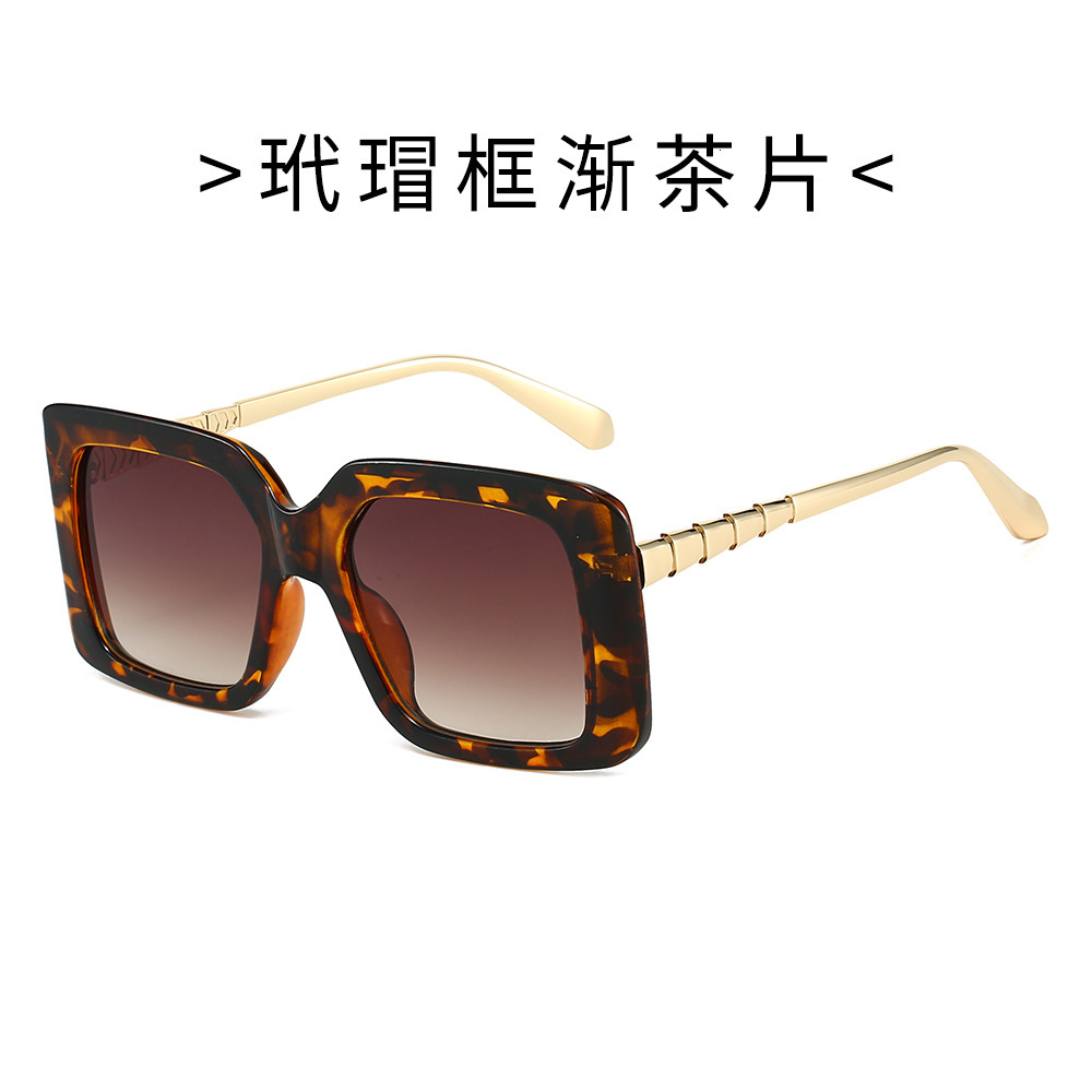 25 new stylish colorful fashion sunglasses with square metal frames men women, offering a high-end feel for outdoor driving and street photography
