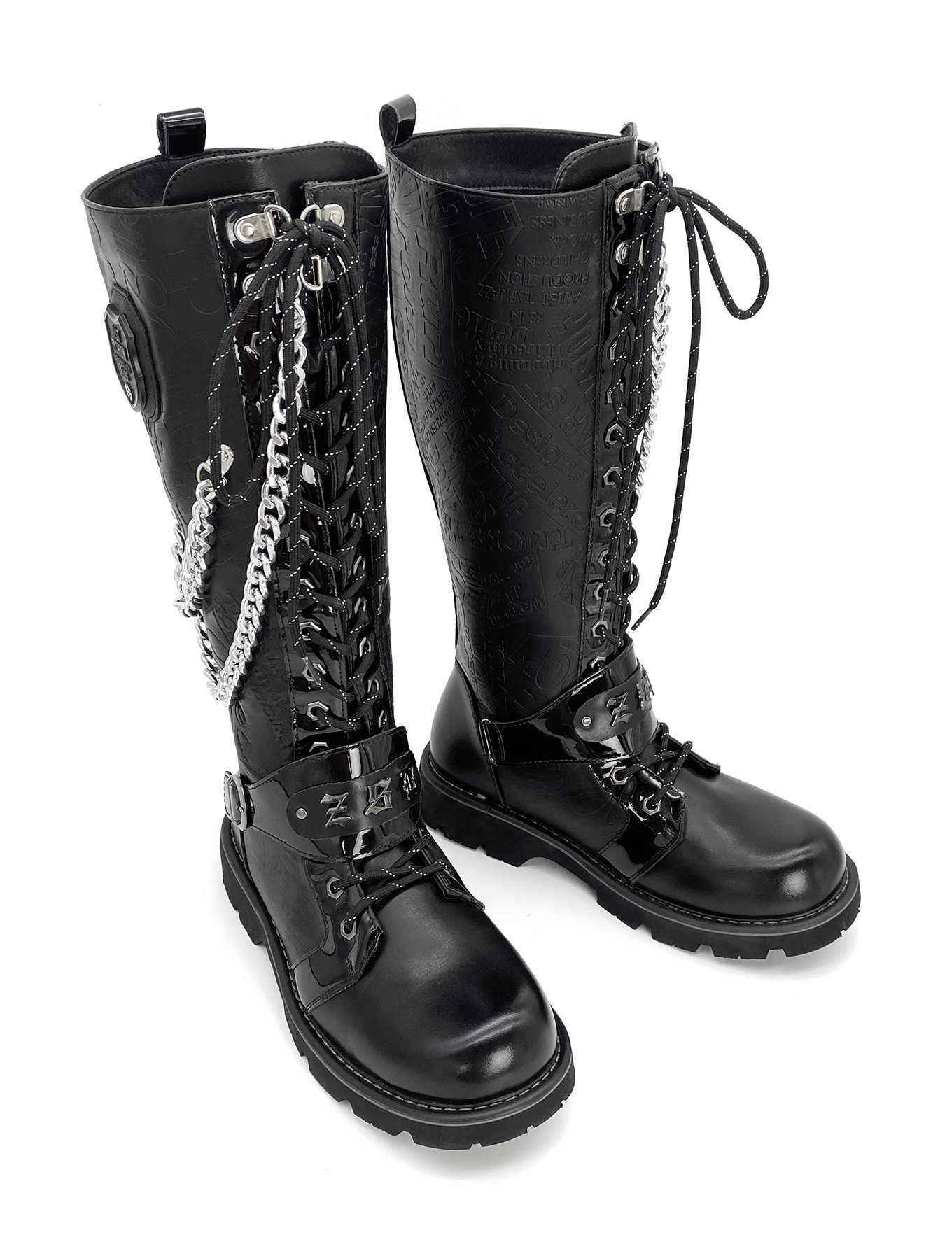 NXY Brand New Design Thick Bottom Large Fashion Print Women's Boots Light Luxury Versatile Thick High Heels high Boots Bestselling