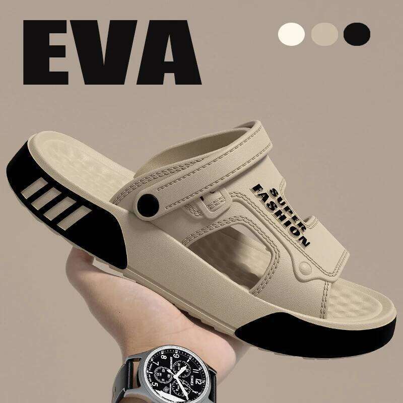 Men Slippers Summer EVA Soft-soled Platform Slides Sandals Indoor Outdoor Walking Beach Flip Flops Mens Home Shoes