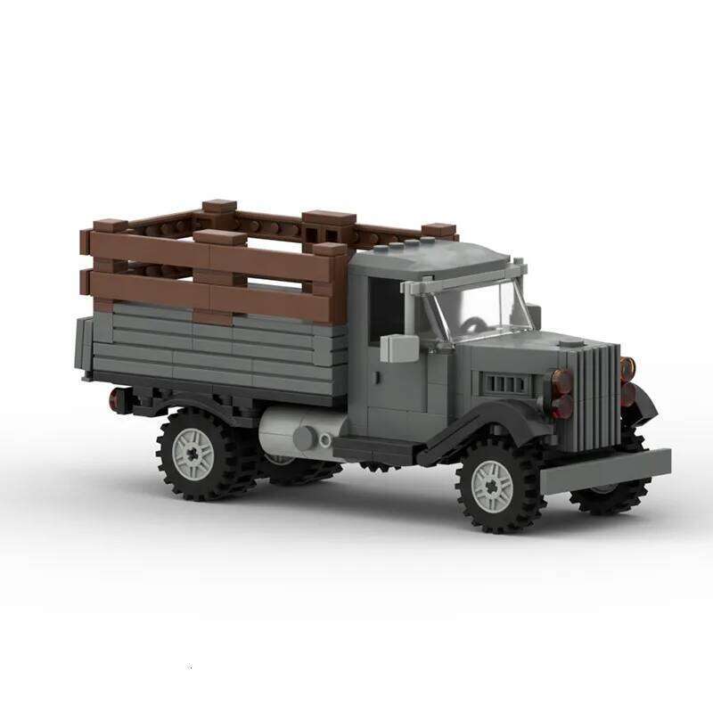 WW2 Military Truck Building Block Transport M8 Light Armored Vehicle MOC Assembly Model Toys For Boys Z260306