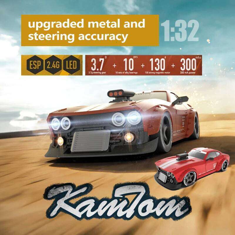 In Stock Kamtom 3299 1:32 Upgrade Luminous Metal Servo Motor Dodgeboy Toy Professional Drift Rc Stunt Car C260305