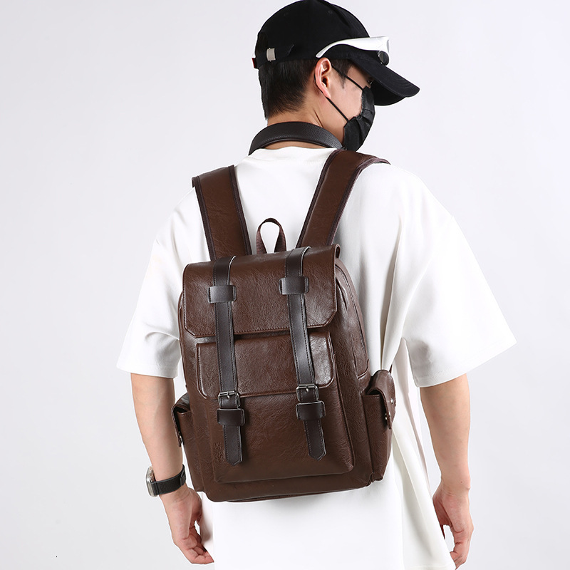 2026 Cross-border Luxury Handbag Large Capacity Soft PU Leather Backpack Casual Business Laptop Bag Student School Bag Travel Backpack